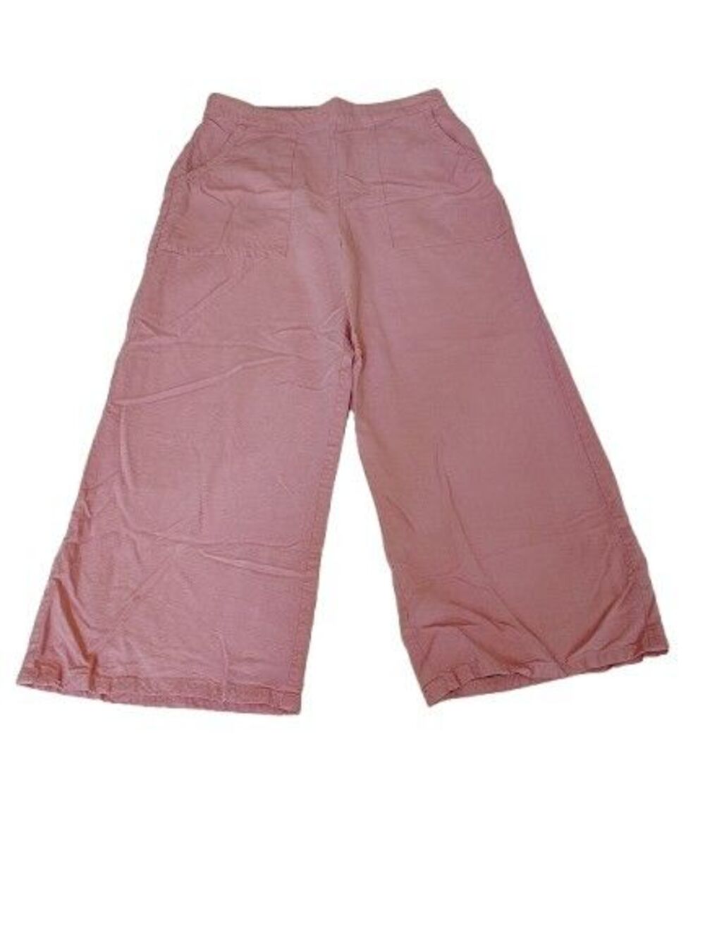 Band of the Free Pink Linen Blend Wide Leg Cropped Pants XS